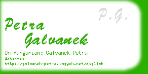 petra galvanek business card
